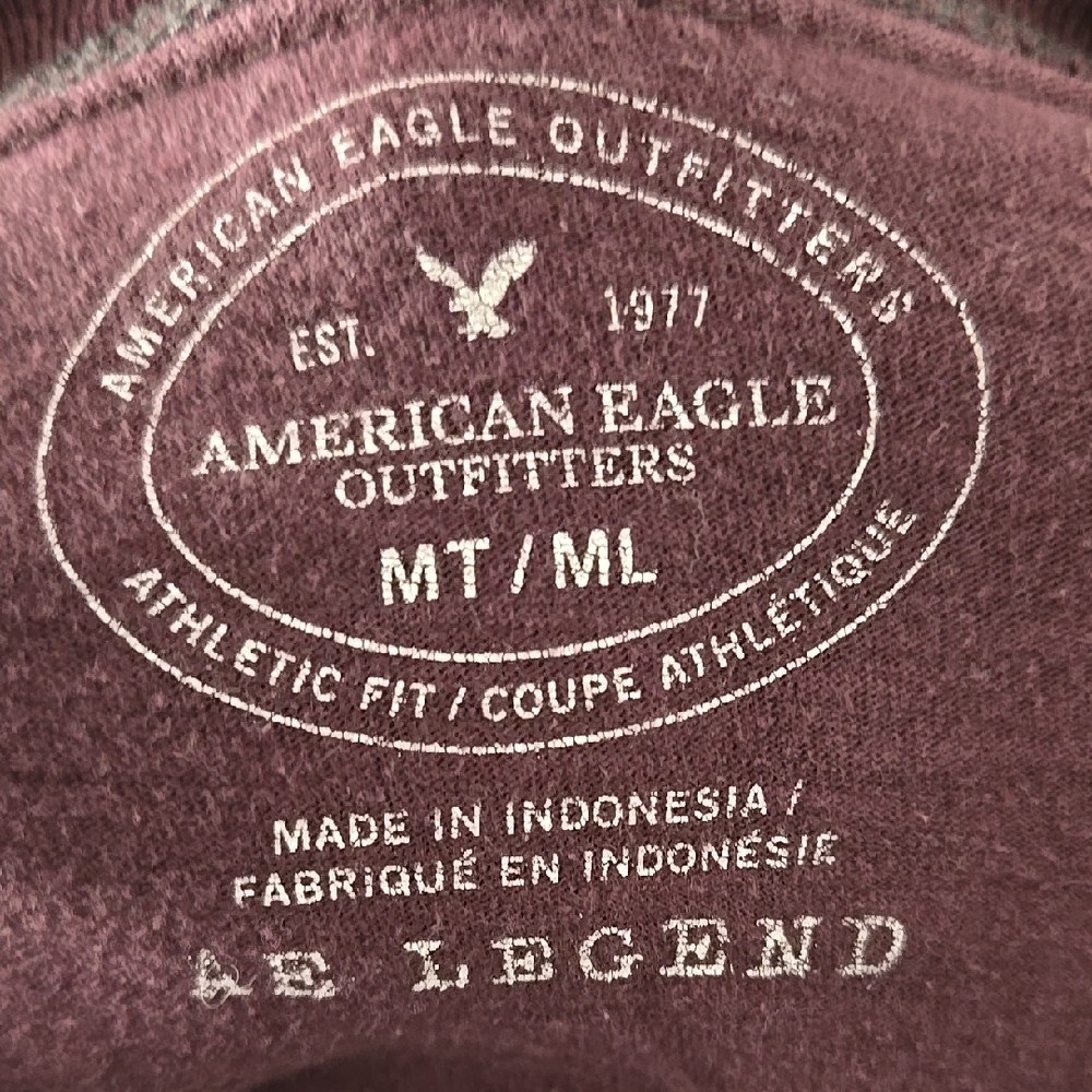 Maroon Pullover Hoodie Sweatshirt with Drawstrings - Picture 4 of 4